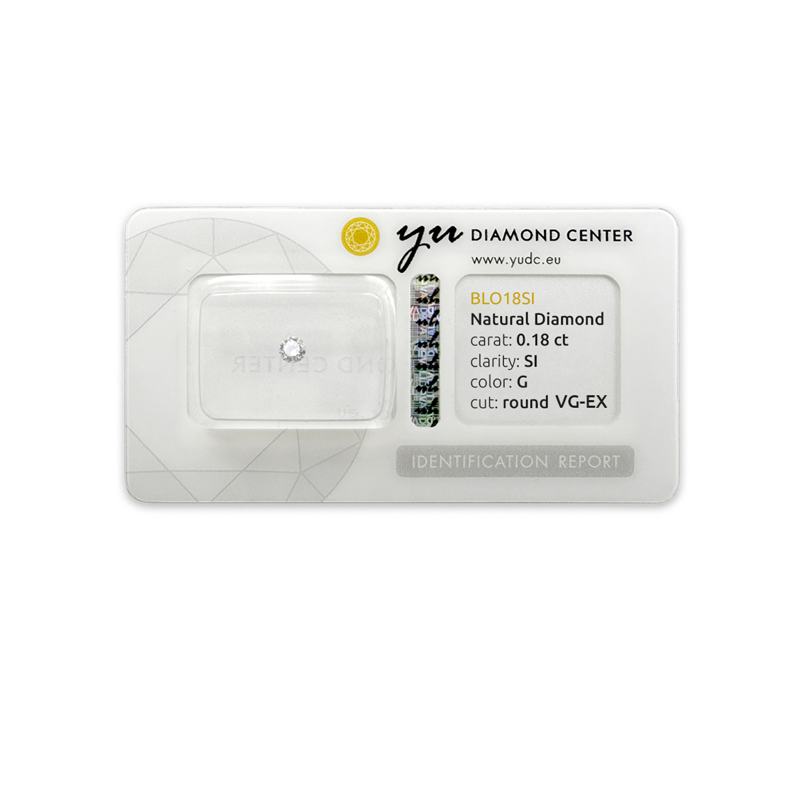 Přírodní briliant 0.18 ct v blistru