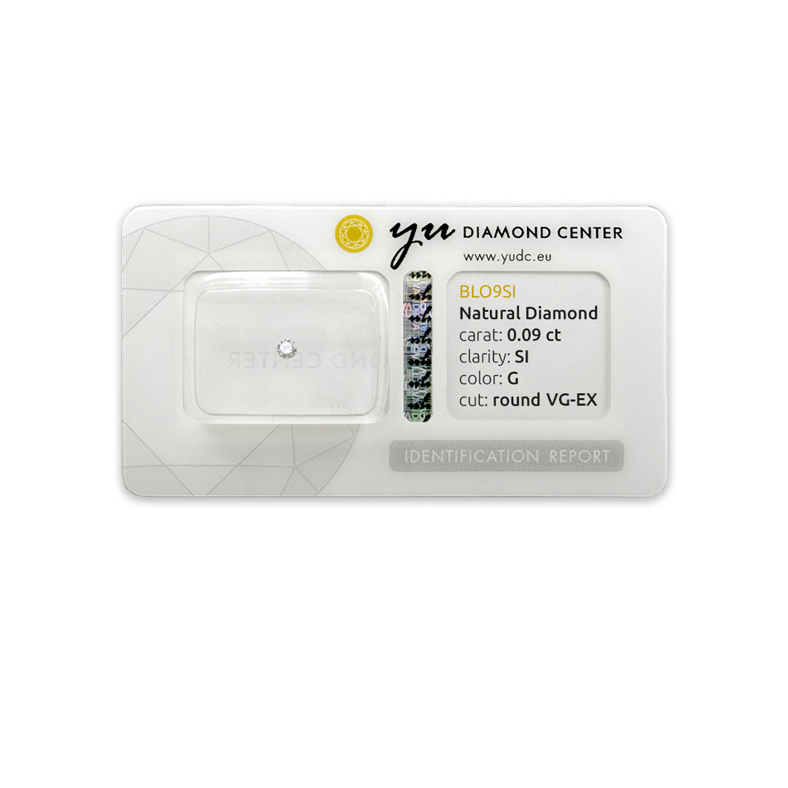Přírodní briliant 0.09 ct v blistru