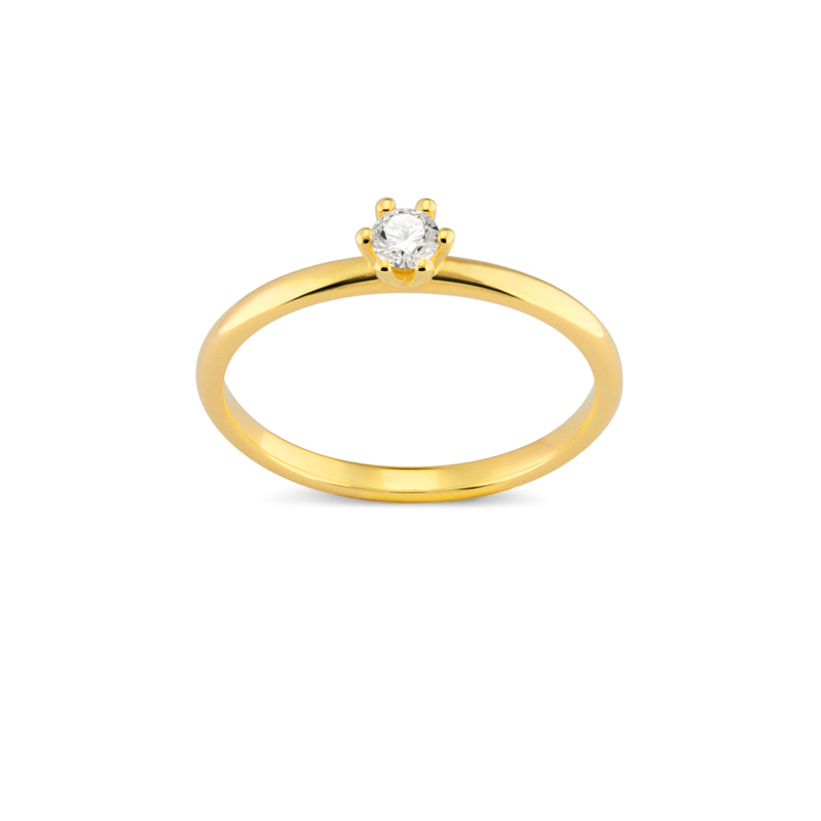 Zásnubní prsten Daniela žluté zlato s diamantem 0.11ct