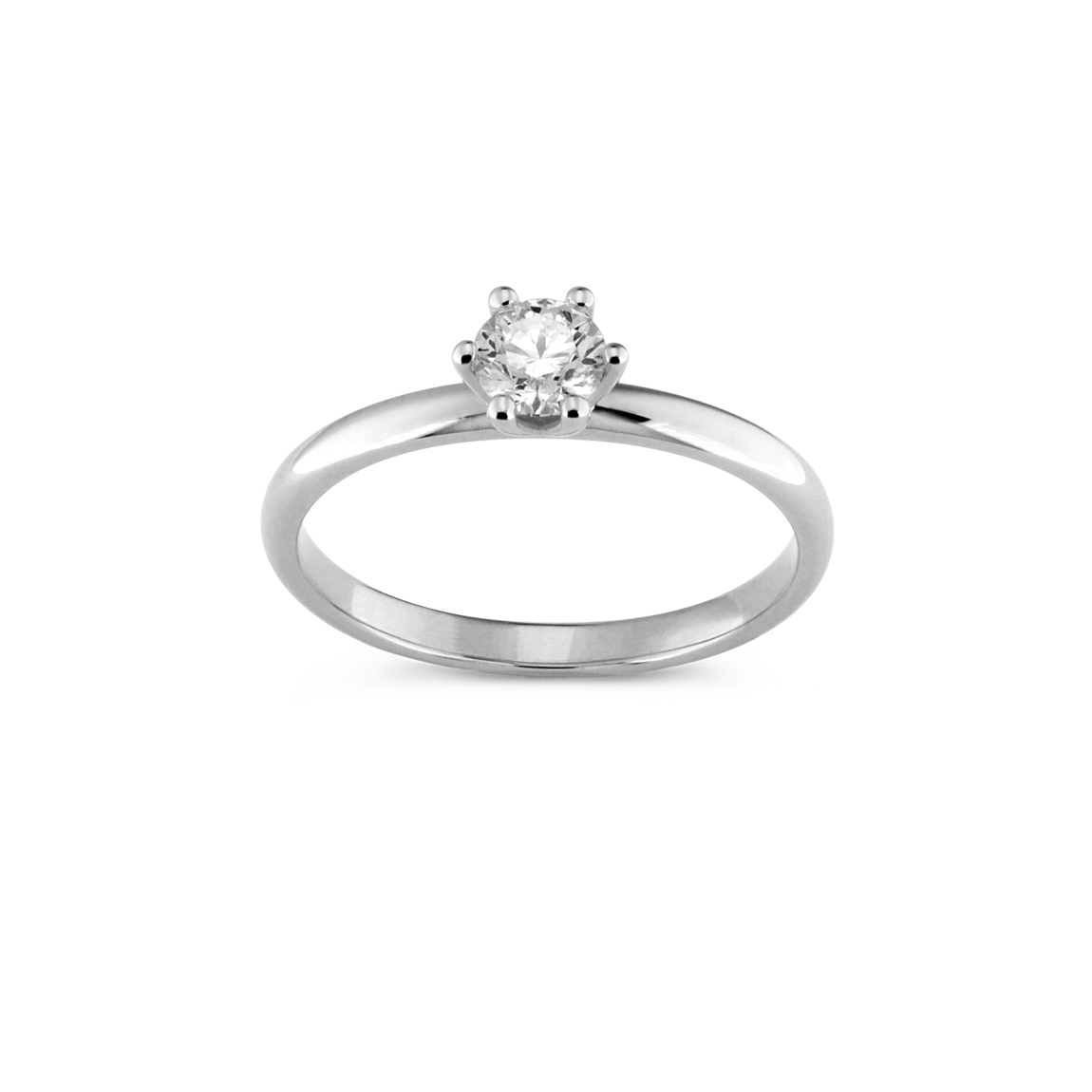 Zlatý zásnubní prsten Daniela s diamantem 0.35ct GIA
