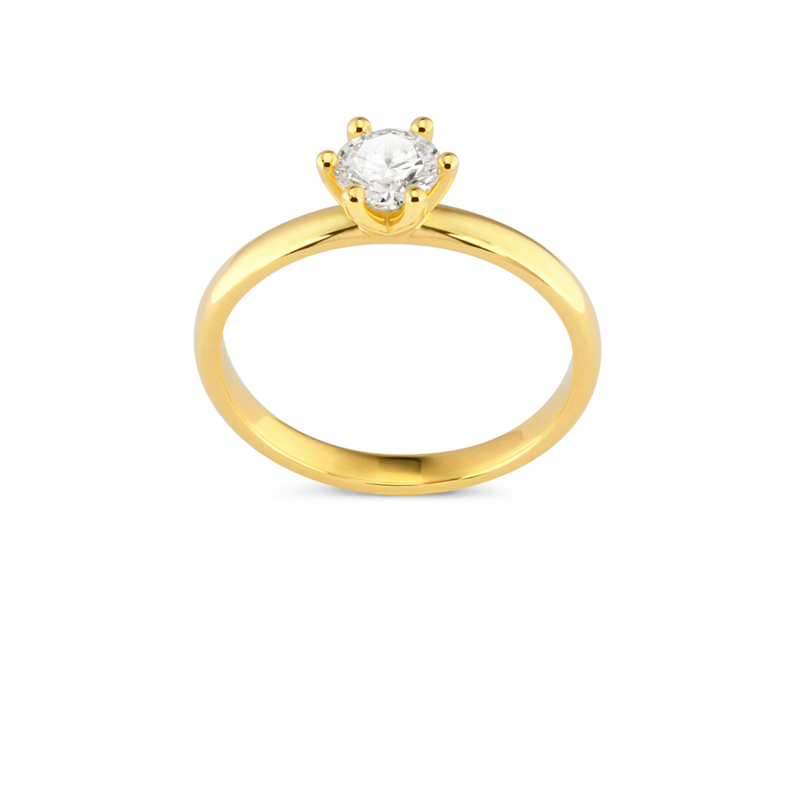 Zásnubní prsten Daniela žluté zlato briliant 0.45ct