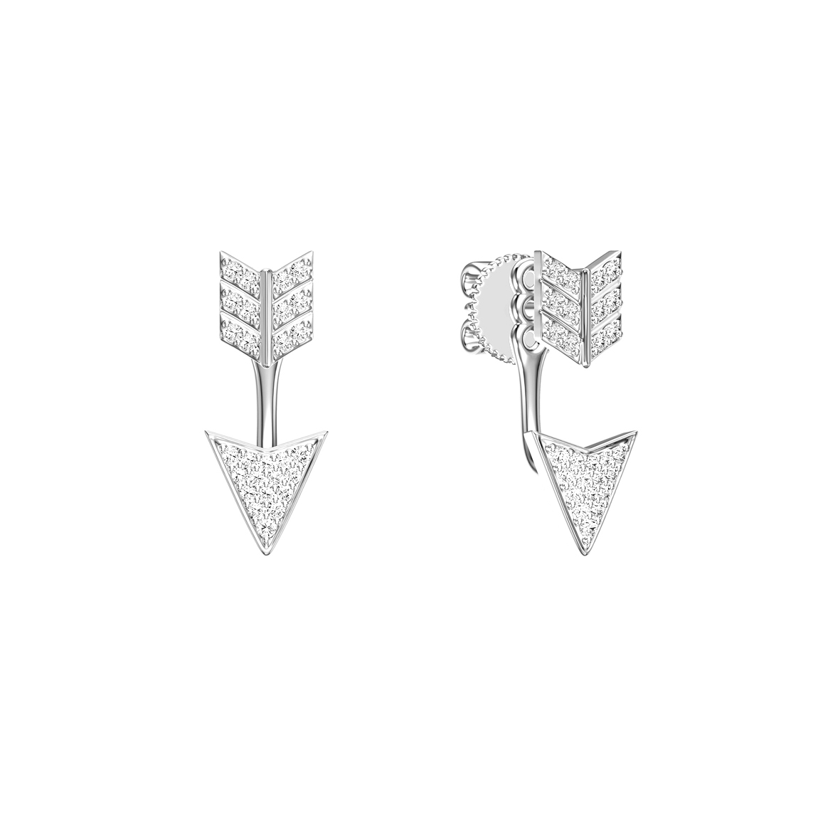 Diamond arrow earrings white gold
