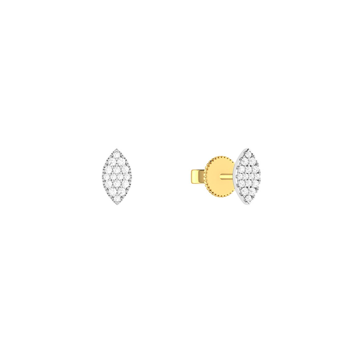 Diamond earrings Lea yellow gold