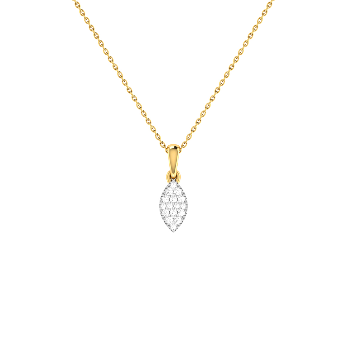 Diamond pendant Lea yellow gold