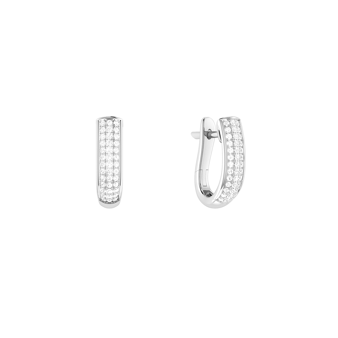 Elegant diamond hoops 