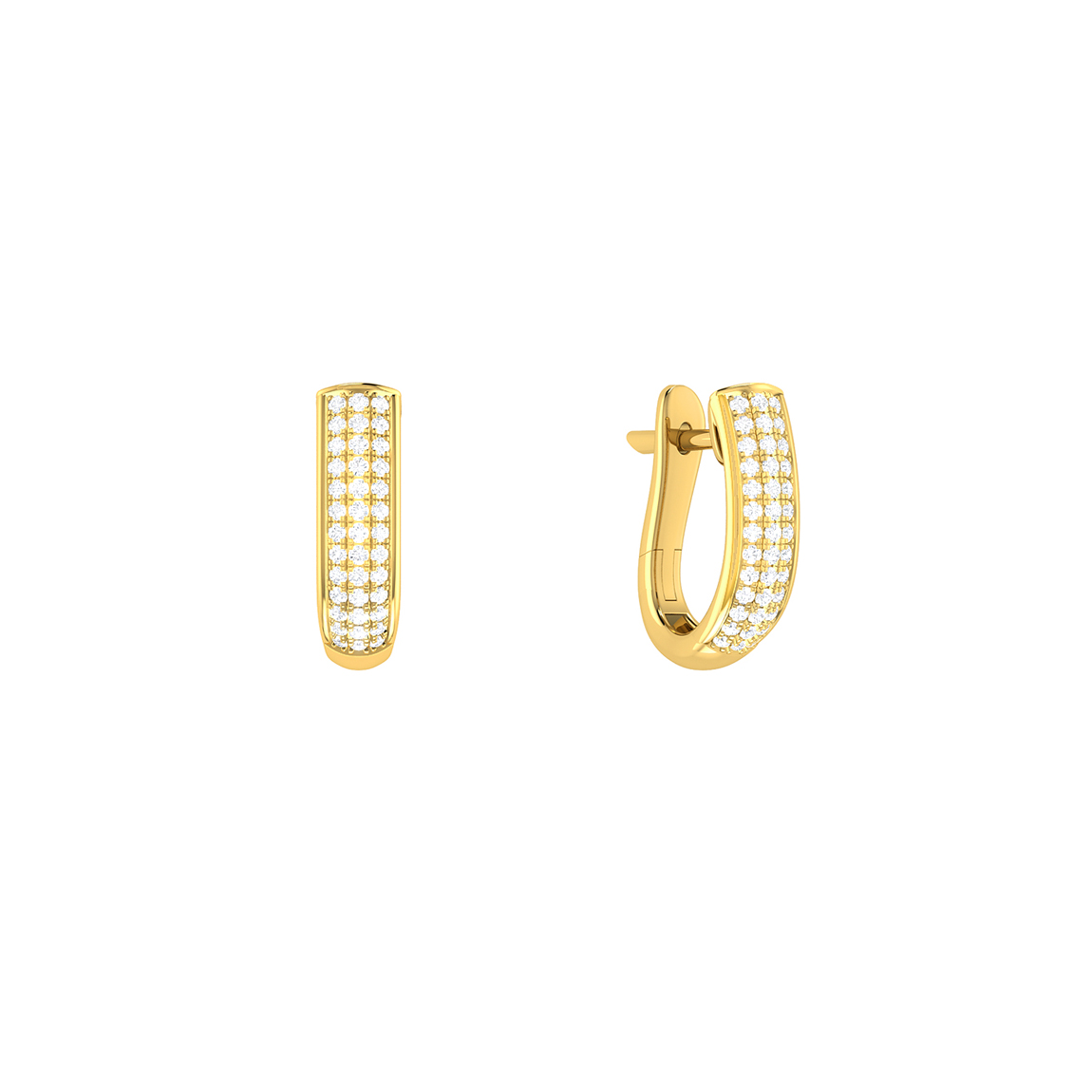 Elegant diamond hoops