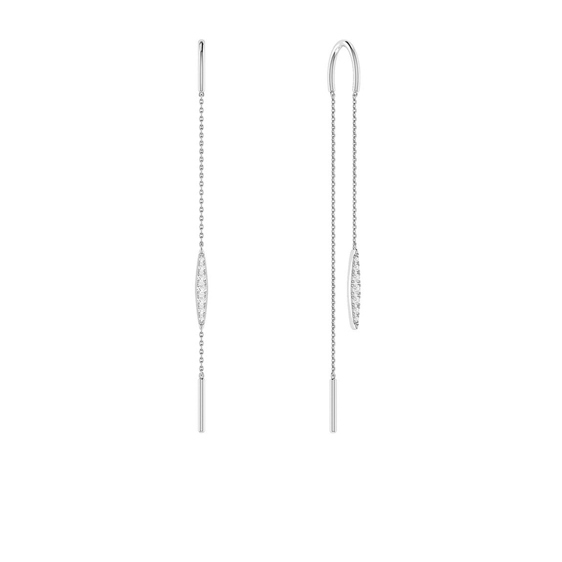 White gold earrings Spark with diamonds