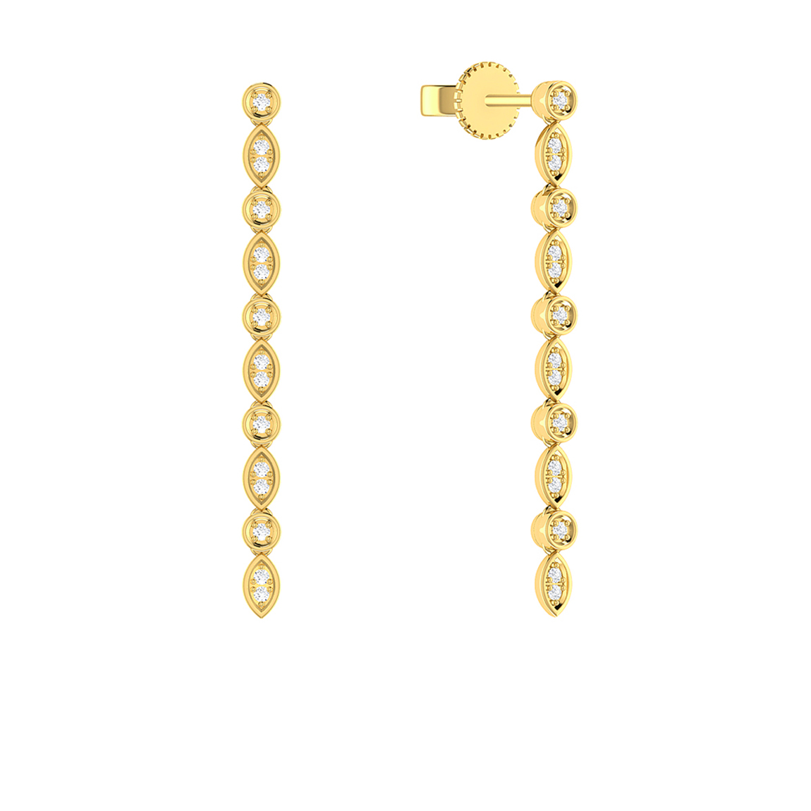 Gold earrings Tennis