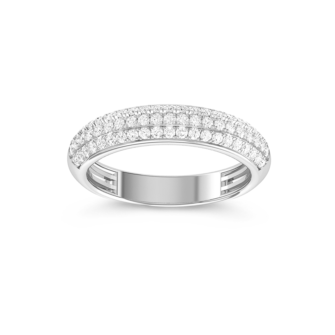 Triple diamond pavé band