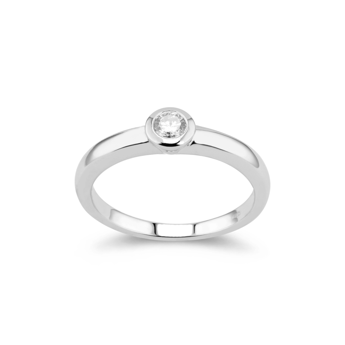 Bezel diamond engagement ring