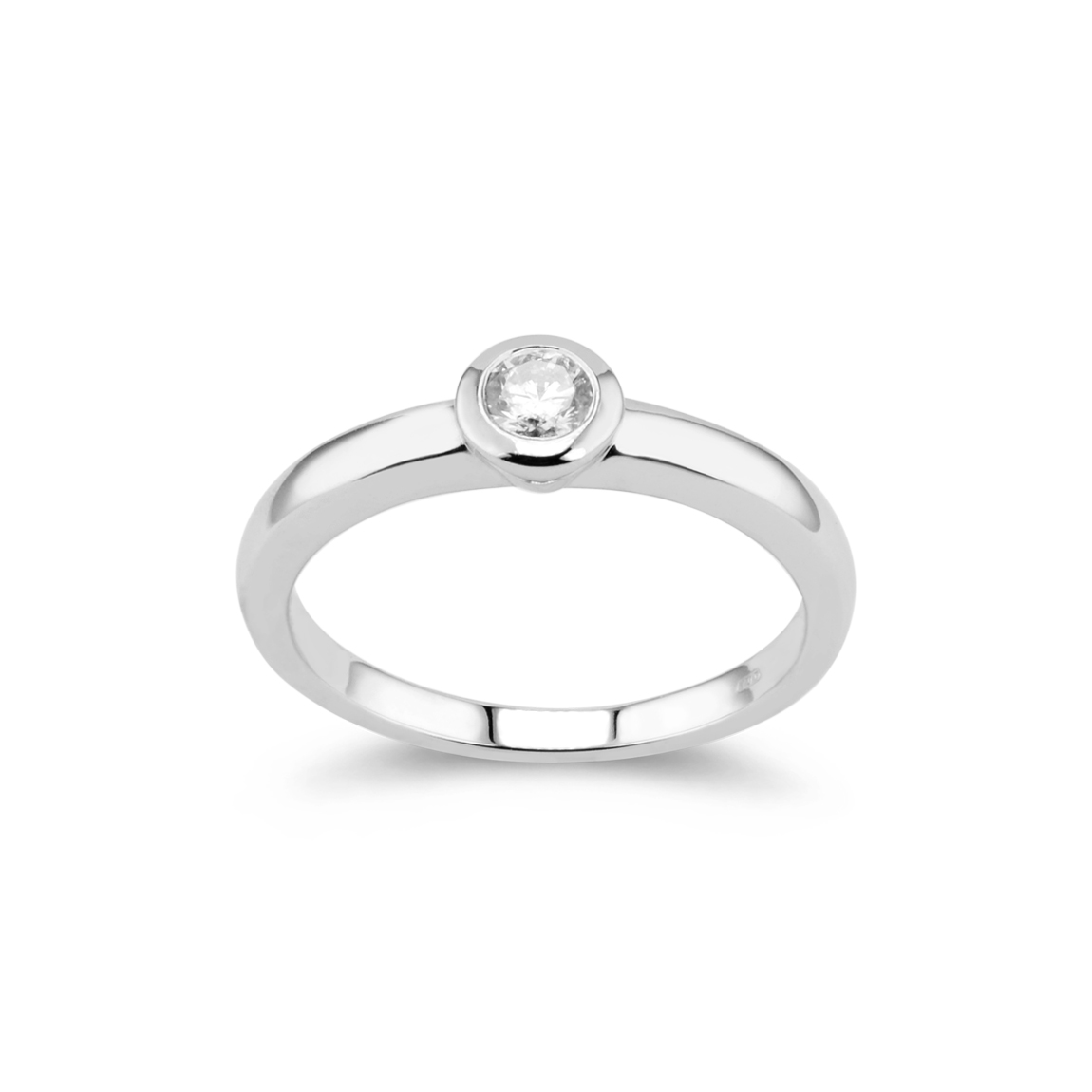 Bezel engagement ring