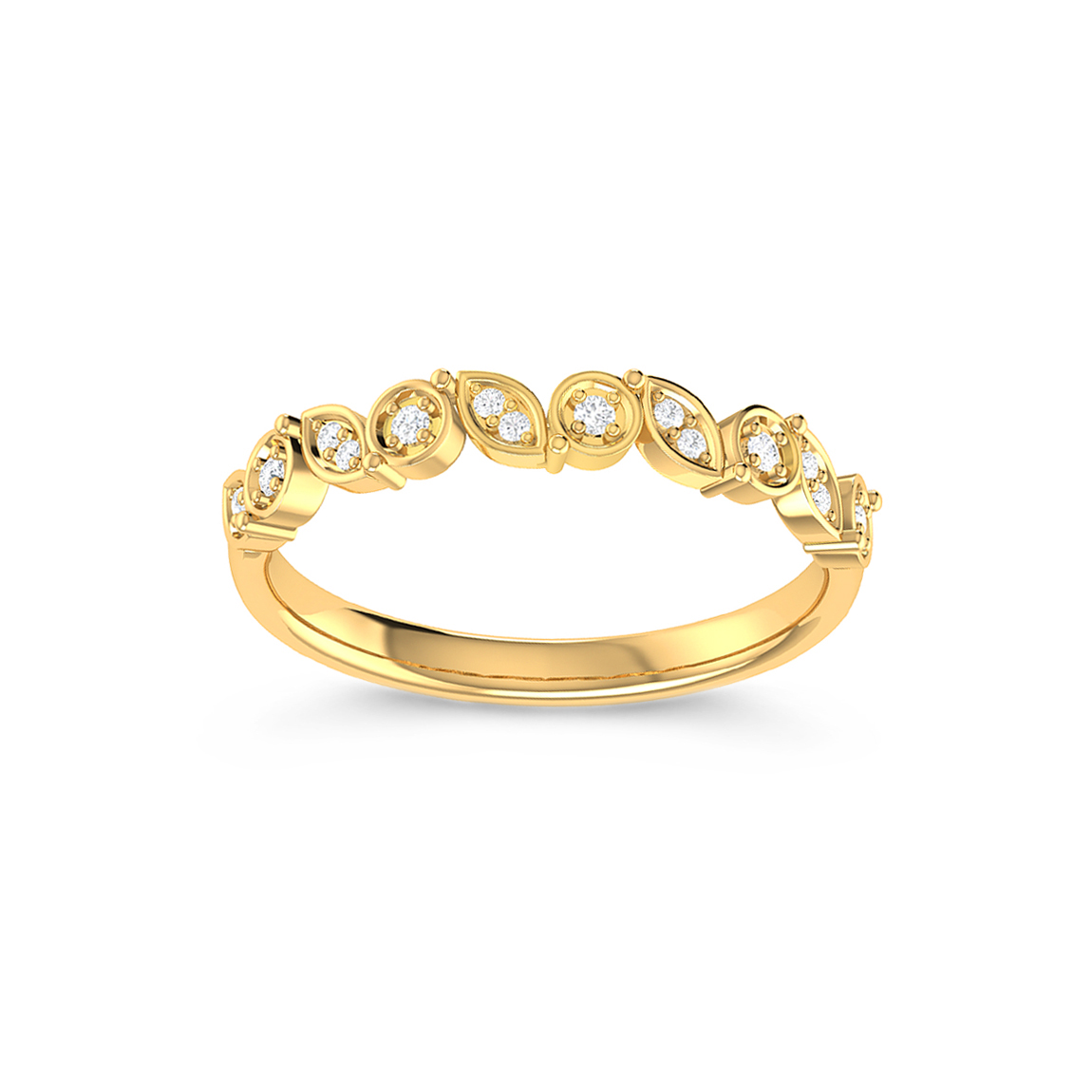 Yellow gold ring Tennis