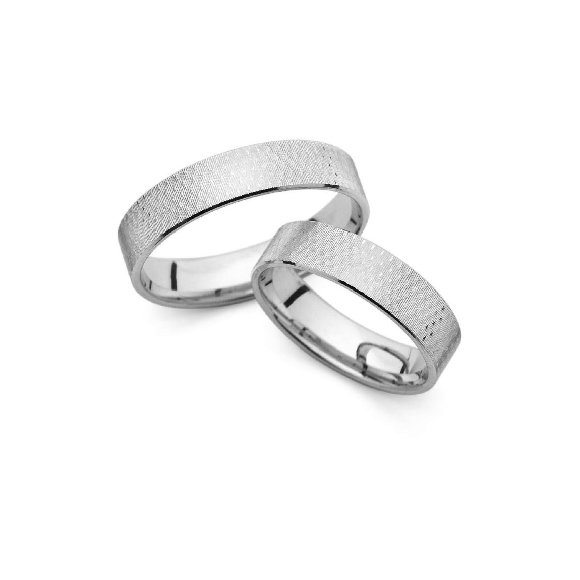 Vzorované snubní prsteny ploché